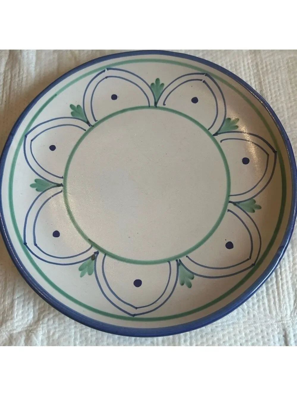 Vintage Ceramica Solimene Vietri Dinner Plates Made in Italy Handpainted Set 2